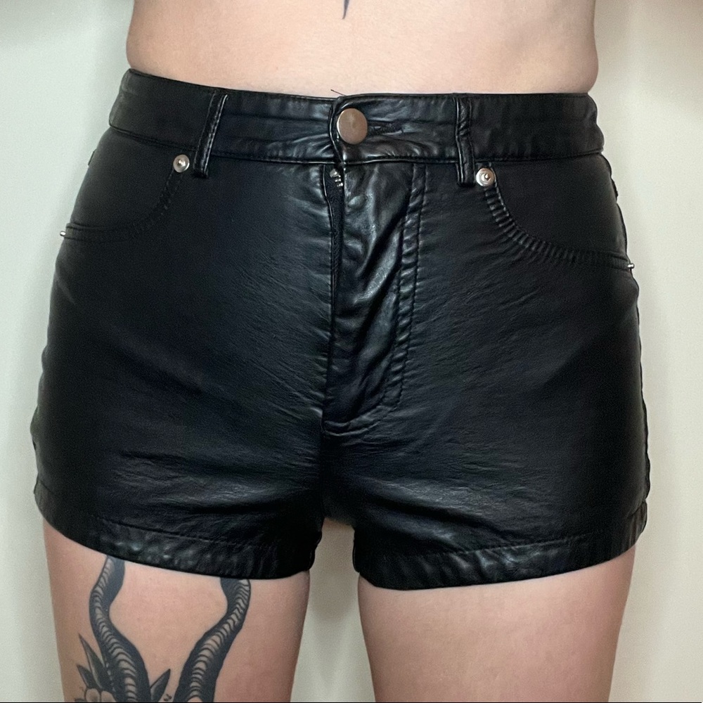 Pleather shorts